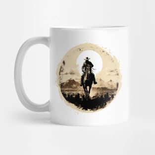 Riding the Moonlit Range: Cowboy Silhouette Mug